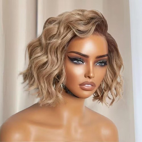 Parrucca corta bob ombre beige - ombre,