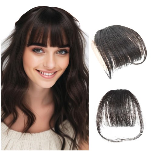 Frangia sottile capelli veri - sottile,