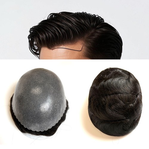 Parrucche nere uomo toupee - nere,