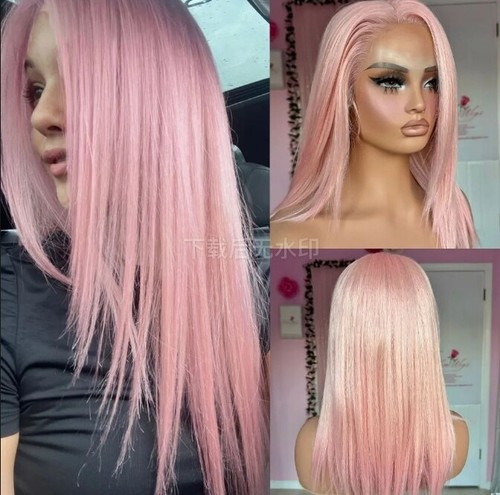 Parrucca lisci rosa chiaro
